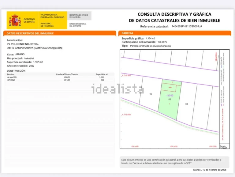 Nave industrial nueva de 1.200 m² en alquiler en Polígono de Camponaraya
